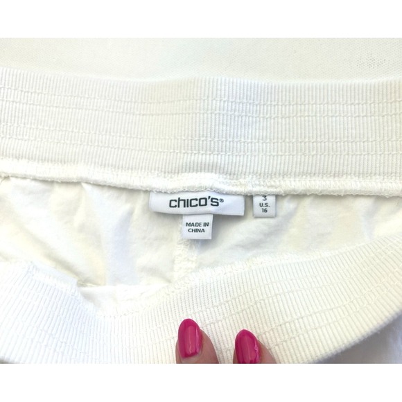 Chico's Roll Tab Crop Pant Effortless Closet Staple Coastal Grandma Size 3-XL - Picture 7 of 12
